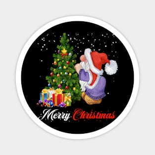 Merry Christmas Gnome Family Christmas Shirts for Women Men Magnet